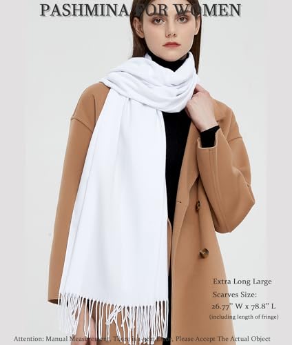 Pashmina Shawls and Wraps Scarfs for Women Wedding Party Winter Warm Long Solid Color