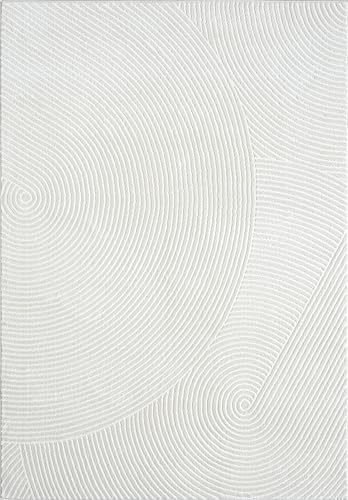 Abani Cream Area Rug for Living Room, Bedroom - Zen Reiki Pattern- 2 x 3 -Durable & Easy to Clean - color: Cream, size: 2' x 3' (Rectangular)