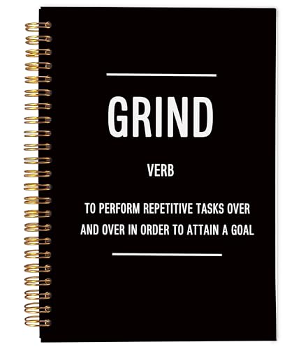 Grind Definition Motivational Notebook Journal, Inspirational Office Gifts for Coworkers Women Men, Entrepreneur Gifts, Inspiring Work Spiral Notebooks 5.5x8.3 Inch - color: 20-explanation-notebook