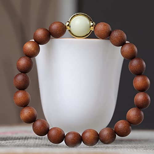 Zen Dear Unisex Teak Wood Prayer Beads Buddha Buddhist Beads Japa Mala Necklace Bracelet Bead - style: 8mm x 20 Beads