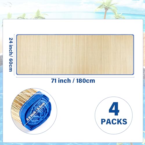 Straw Beach Mat Non Slip Straw Foldable Lightweight Multi-Purpose Mat for Sunbathing Floor Yoga Picnics Camping Party Festivals Outdoor Activities