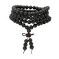Eigso 6mm 8 mm Natural Mala Beads Wristlets for Women Men 108 Lava Rocks Healing Tibetan Prayer Bracelet Necklace for Man Woman - color: D:8mm Lava Rock