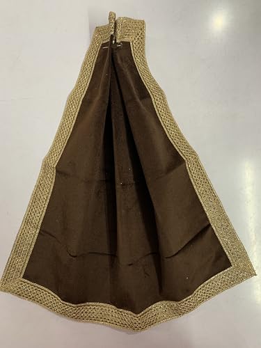 SMMS Spiritual Velvet Table Cloth Altar Tarot Spread (Brown, Small- 46cm*46cm/ 18inch*18inch) - color: Brown, size: Small- 46cm*46cm/ 18inch*18inch