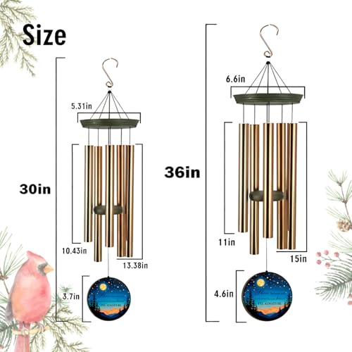 Personalized Memorial Wind Chimes for Outside, Sympathy Gifts Wind Chime for Loss of Loved One, Beautiful Decor with Deep Tone, Ideal for Funeral, Remembrance & Bereavement, Produced in US