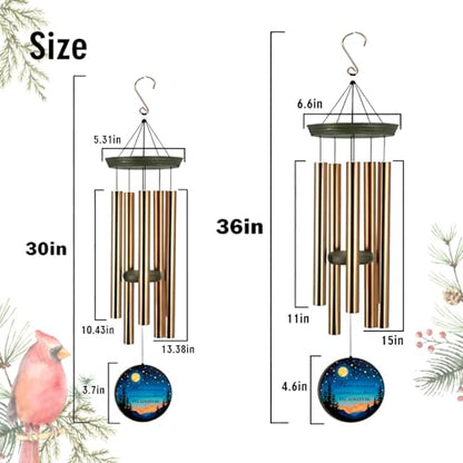 Personalized Memorial Wind Chimes for Outside, Sympathy Gifts Wind Chime for Loss of Loved One, Beautiful Decor with Deep Tone, Ideal for Funeral, Remembrance & Bereavement, Produced in US