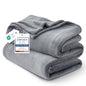 Bedsure Fleece Blanket Twin Blanket Grey - 300GSM Soft Lightweight Plush Cozy Twin XL Blankets for Bed, Sofa, Couch, Travel, Camping, 66 inch X 90 inch - color: Grey, size: Twin XL (66" X 90")