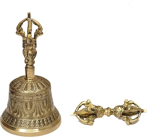 Tibetan Buddhist Meditation Bell and Dorje Set – Ritual Chime for Yoga, Mindfulness, Chakra Healing, and Spiritual Practices