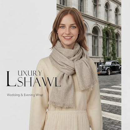 Shawl Wraps for Women Pashmina Shawls and Wraps for Evening Dresses Large Soft Scarf Winter Scarf Wedding Shawl… - color: Beige