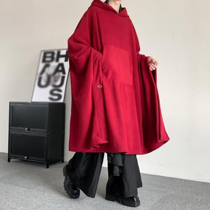 Unisex Warm Meditation Cloak Comfortable Thickened Autumn Winter Hooded Monk Clothing ﻿(Wine red,M) - color: Wine Red, size: Large