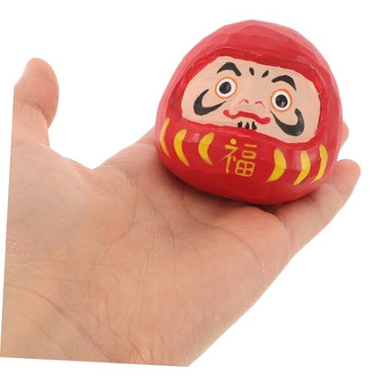 Unique Miniature Statue Decorative Wooden Bodhidharma Artistic Appeal Multifunctional Home Decor Retro Style