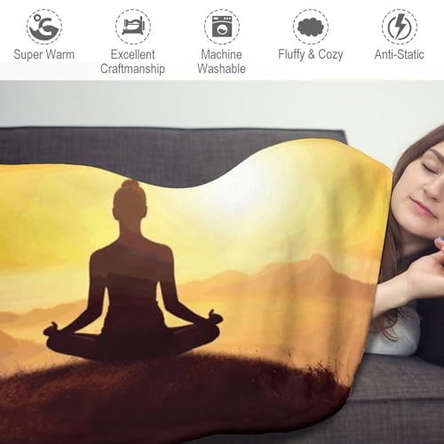Extra Large Soft Flannel Throw Blanket Yoga Meditation Round Beach Blanket Circular Tapestry Meditation Mat Picnic Rug for Living Room Couch Bed Chair Dorm