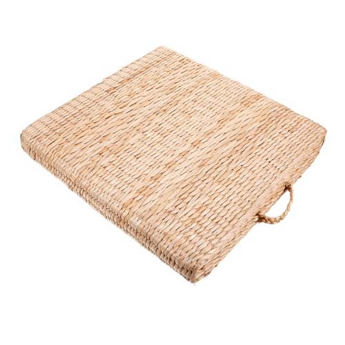 Cabilock Woven Floor Cushion Handmade Straw Meditation Pillow for Living Bedroom Yoga and Comfortable Floor Seat Mat Present for Home Decor