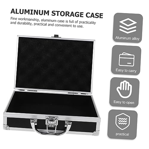 UPKOCH Multi-functional Aluminum Case Storage Box Briefcases for Men Hard Gadget Storage Box Portable