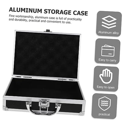 UPKOCH Multi-functional Aluminum Case Storage Box Briefcases for Men Hard Gadget Storage Box Portable
