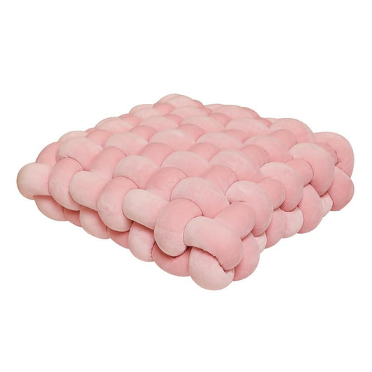 Knot Pillow, Meditation Mat, Large Floor Mat, Chair Pillow, Upholstered Cushion, Square Knot Seat Cushion, Home Decoration, Living Room, Bedroom, Sofa (Pink) - color: Pink