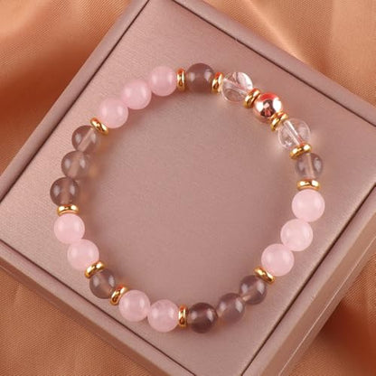 KSQS Healing Stone Bead Bracelet for Women, Natural Gemstones Balance Protection Bracelet, Spiritual Crystal Beads Bracelet Anxiety Relief with Meaning Card - style: Anxiety Relief