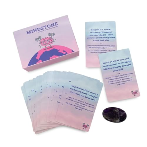Affirmation Cards for Daily Confidence and Clarity Self Reflection Card Deck with Worry Stone for Morning Ritual & Mindfulness