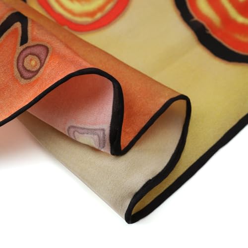 JWSilk Long Charmeuse Silk Scarf Classic Art Print - color: Tree of Life By Gustav Klimt