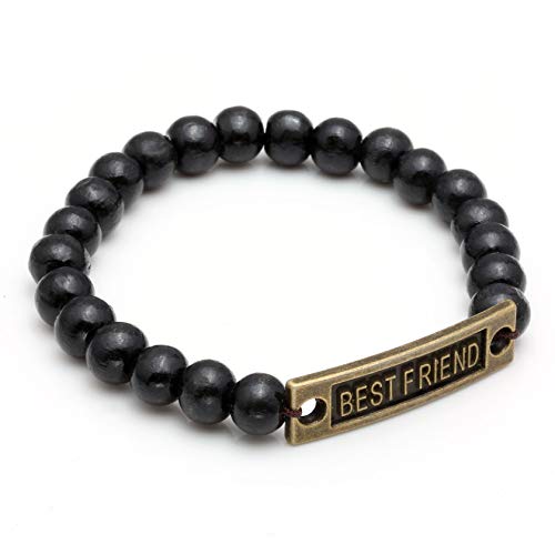 5 Pcs Wood Beads Bracelet for Friendship Distance Bracelet Wristband Best Friends
