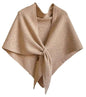 Pashmina Shawl Wraps for Women, Knitted Shawls and Wraps Cardigan Cape Wool Cashmere Shoulder Top Sweater Shawl Scarf - color: Light Khaki