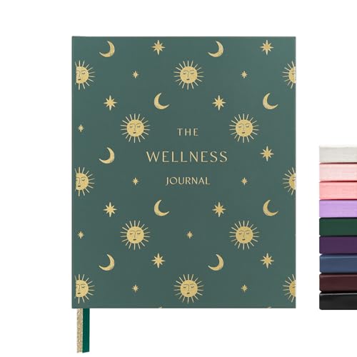 &And Per Se Wellness Journal, Self Care & Daily Journal for Women, Mental Health Planner with Habit Tracker, Diet & Goals, Undated, Gift-Ready (Celestial Green) - color: J-Celestial Green