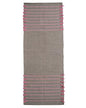 Indian Handmade 100% Organic Cotton Yoga Mat, Hand Woven Rug, Yoga Mat For Everyday Fitness at Home Comfortable Foldable Long Mat - color: Gray & Red