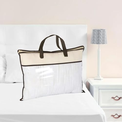 40x55cm Nonwoven Zippered Pillow Storage Bag With Handles Organizers For Bedding Clothes Travel