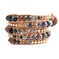 YGLINE Natural Stone Wrap Bracelet for Women Boho Bracelets Healing Crystal Beaded Bracelet Adjustable 3/5 Wraps Bracelet Handmade Birthday Gifts for Women - color: Agate-3w