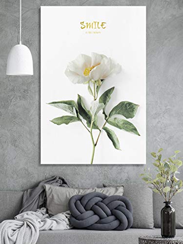 wall26 - Canvas Wall Art - Fresh Flower on White Background - Giclee Print Gallery Wrap Modern Home Art Ready to Hang - 12x18 inches - color: Artwork - 01, size: 18"L x 12"W
