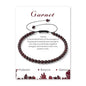 Crystal Bracelet for Women 4mm Adjustable Braided Natural Stone Bracelets Handmade Beaded Bracelets Gemstone Bracelet Healing Crystal Bracelet Crystal Jewelry for Women - style: garnet
