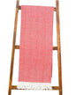 Alashan Cashmere Cotton Acrylic Adirondack Herringbone Woven Throw - Throw Blanket - Carmine - color: Carmine