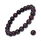 8mm Natural Gemstone Stretch Bracelet, Handmade Unisex Crystal Bracelets for Meditation, Yoga, Spiritual Healing & Positive Energy - color: bloodstone