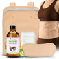 Dalileo Organic Castor Oil Pack Wrap Kit – 8oz Cold Pressed Oil with Abdominal & Neck Wraps + Flannel – Supports Relaxation, Comfort, Better Sleep & Everyday Self-Care – Reusable Organic Cotton Design
