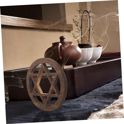 HOOTNEE Wooden Star Altar Decor Carving for Rituals Retro Style Ceremony Ornament for Home Decoration and Spiritual Practices Versatile Mat for Altar Wall Art