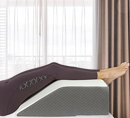 Kolbs Bed Wedge Pillow for Sleep Apnea, FSA Eligible Acid Reflux, and Back Pain Relief, with Chic Jacquard Cover - Headboard Wedges for Sleeping (Flat Top 7" Height) - size: Flat Top 7" Height