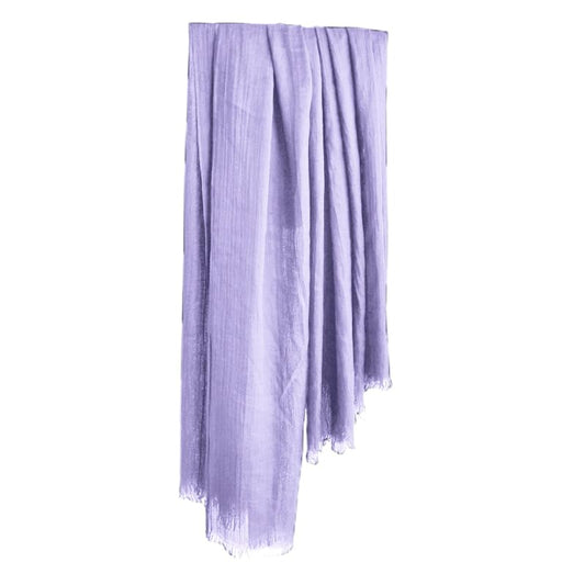 Harewom Lightweight Gauze Linen Feeling Shawl Wraps for Women Beach Summer Scarf for Evening Wedding Dresses - color: Shawl Wraps - Light Purple