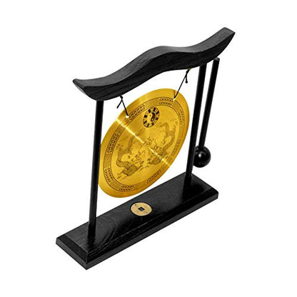 Hooshing Feng Shui Gong Brass Desktop Zen Art Home Decor Housewarming Congratulatory Blessing Gift - style: Double Dragon