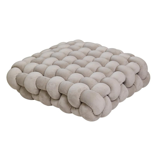 Knot Pillow, Meditation Mat, Large Floor Mat, Chair Pillow, Upholstered Cushion, Square Knot Seat Cushion, Home Decoration, Living Room, Bedroom, Sofa (Persian Gray) - color: Persian Gray