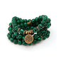Mala Bead Strand Bracelet, 108 Buddhist Prayer Beads Yoga Meditation Green Malachite Beads Necklace Women man - style: Green Malachite