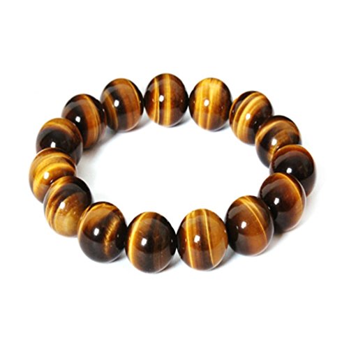 OUGWA 10mm Tiger Eye Beads Tibetan Buddhist Prayer Mala Bracelet