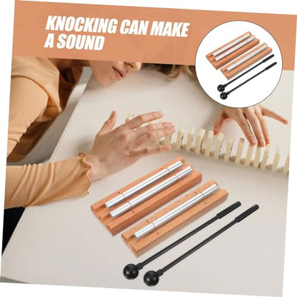 2sets Wooden Sound Therapy Tools Meditation Chime Blocks for Mindfulness Music Instruments Kit