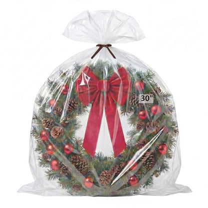 Wowfit 5 CT 40x60 inches Extra Large Clear Plastic Bags Perfect for Car Seat, Luggage, Suitcase, Stroller, Chair, Kids Bike and Attic Storage (2 Mil Flat Bags) - size: 40"x60"