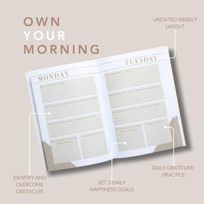 Morning Notes – Undated 3-Month Daily Planner & Mindfulness Journal | A5 Morning Routine Journal with Daily Prompts, Gratitude & Self-Care Exercises