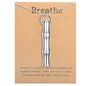 COTATI Anxiety Breathing Necklace Breathe Easy Mindfulness Necklace Stainless Steel Pendant for Women Men Natural Calm & Stress Relief - color: Silver-bamboo