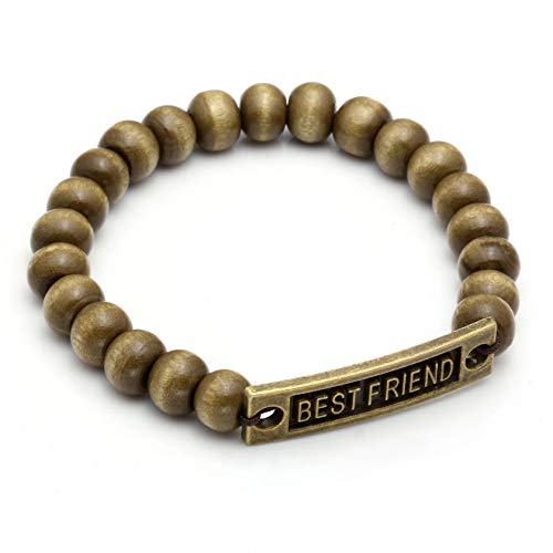 5 Pcs Wood Beads Bracelet for Friendship Distance Bracelet Wristband Best Friends