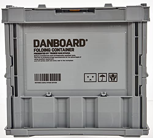 Trusco Nakayama Trusco Danbo Thin Folding Container, 11.8 gal (50 L), With Locking Lid, Gray TR-C50B-A-DNB-GY Storage Box - color: d)Gray, style: Locking lid included
