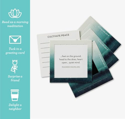 Compendium ThoughtFulls Pop-Open Cards — 4-Pack of Embrace Calm, Mindfulness, Live with Intention, Grateful – 120 Pop-Open Cards, Each with a Different Message Inside - color: Calm, Mindfulness, Intention, Grateful