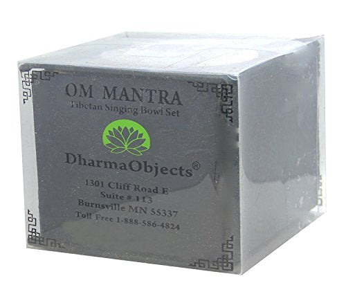 Tibetan Yoga Meditation OM Singing Bowl/Mallet/Cushion/Box Gift Set - color: OM Gift Box