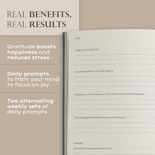 ANECDOTE. Gratitude Journal – The Good Day Journal for Happiness, Mindfulness and Reflection, Feel Happier and Less Stressed, Inspirational Daily Journal for Women & Men - Marigold - color: Yellow