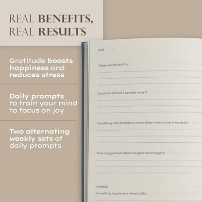ANECDOTE. Gratitude Journal – The Good Day Journal for Happiness, Mindfulness and Reflection, Feel Happier and Less Stressed, Inspirational Daily Journal for Women & Men - Cream - color: Cream